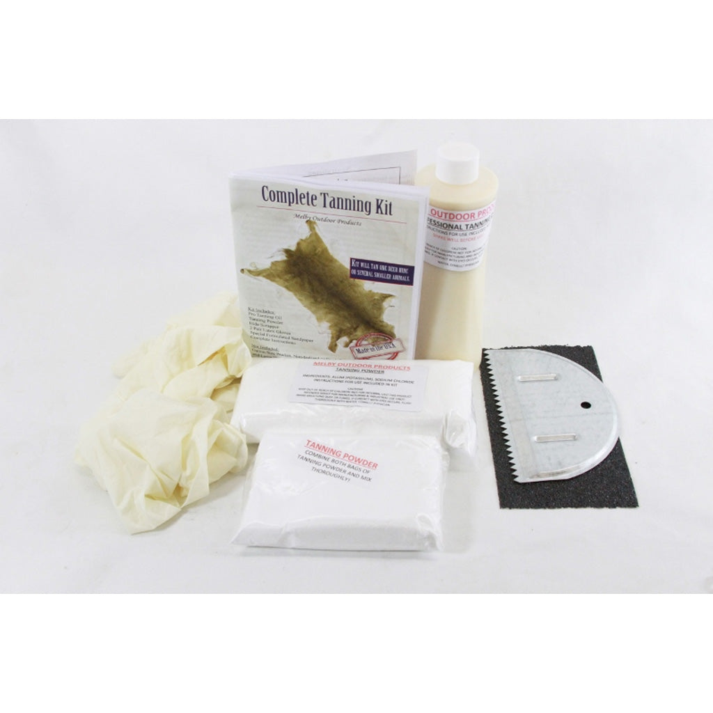 Melby Complete Tanning Kit with Tanning Oil Powder Hide Scrapper and Gloves
