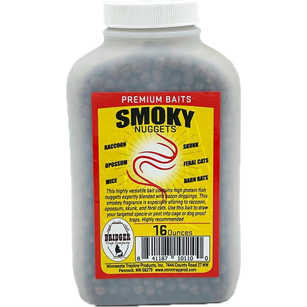 Bridger Smokey Nuggets Raccoon Bait 16 oz Attracts Raccoons Opossums and Feral Cats