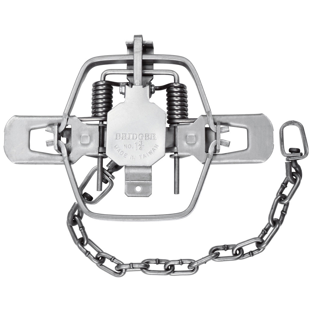 Bridger Coil Trap #1.75 Heavy-Duty Offset Jaw with Night Latch Dog and D-Ring