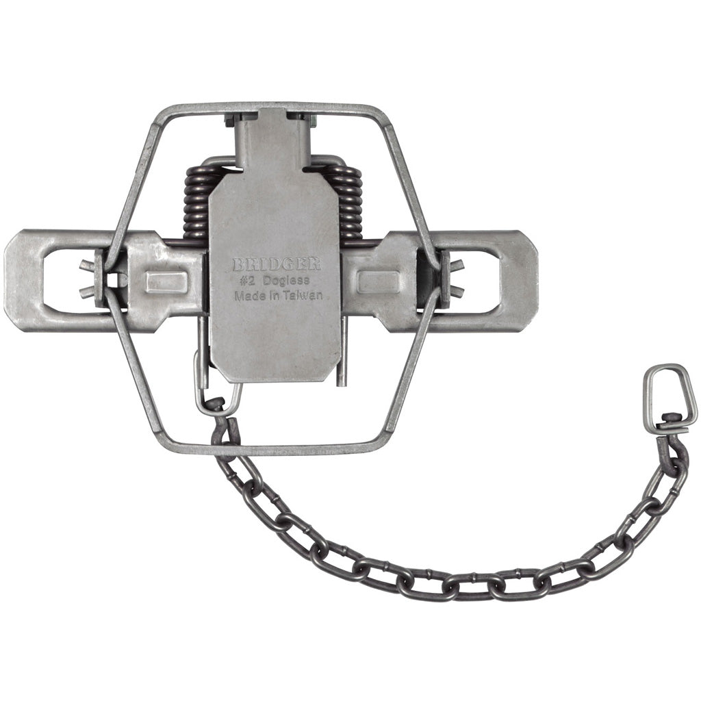 Bridger 2-Coil Dogless #2 Offset Jaw Coil Spring Trap for Fox and Coyote