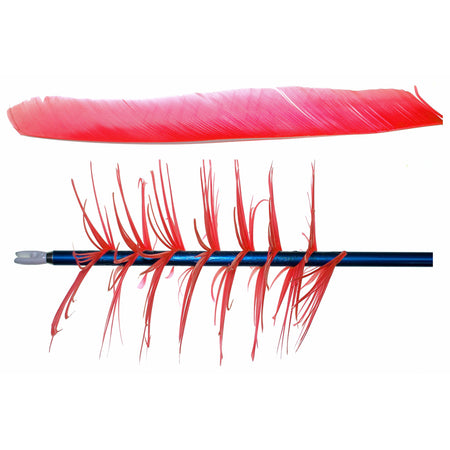 Trueflight Flu-Flu Spiral Wrap Feathers Red Right Wing 100 Pack