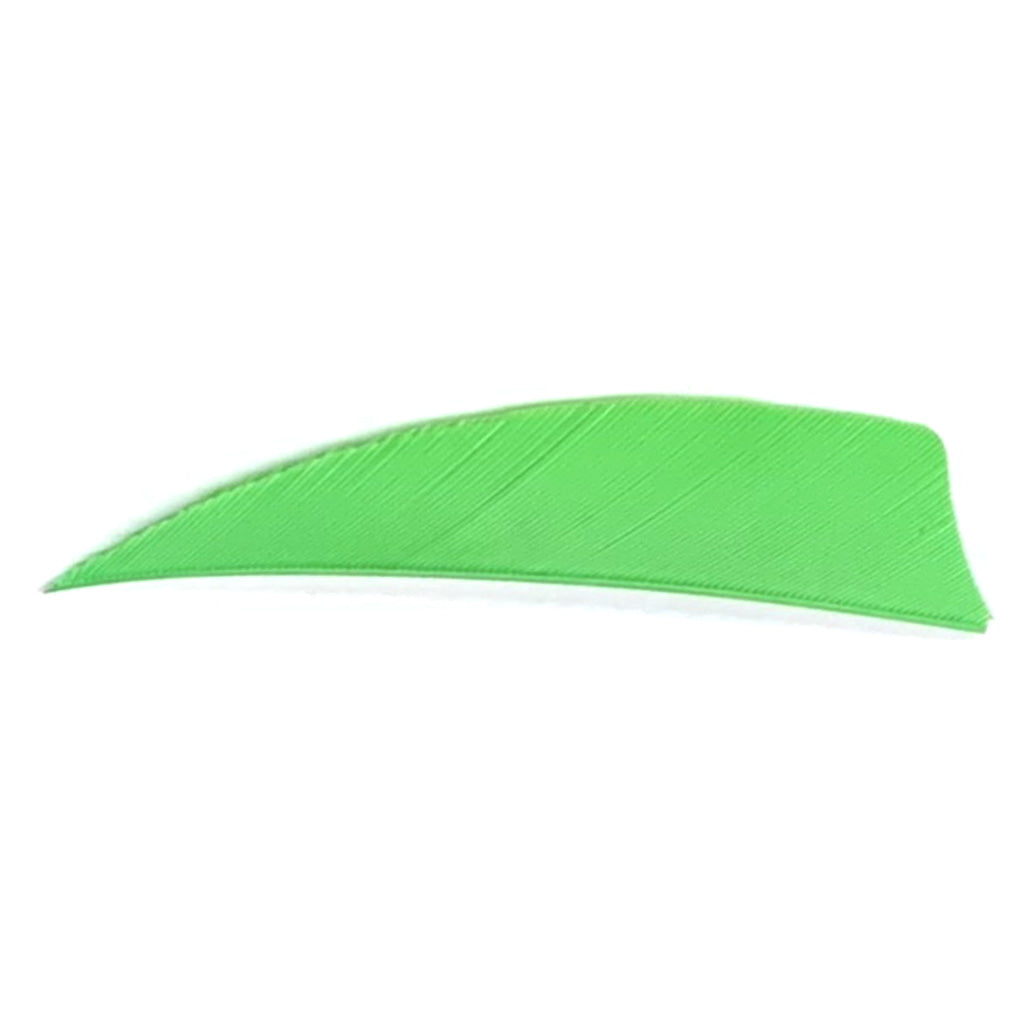 Trueflight Chartreuse Shield Cut Feathers Left Wing 3 in. 100 Pack