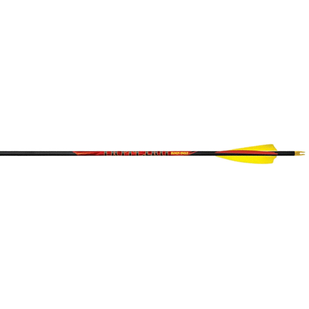Black Eagle Outlaw 350 Spine Carbon Arrows 3 in. Yellow and Red Feathers 6-Pack