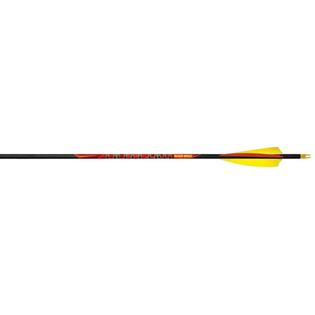 Black Eagle Outlaw 600 Spine Carbon Arrows 3 in. Yellow and Red Feathers 6-Pack