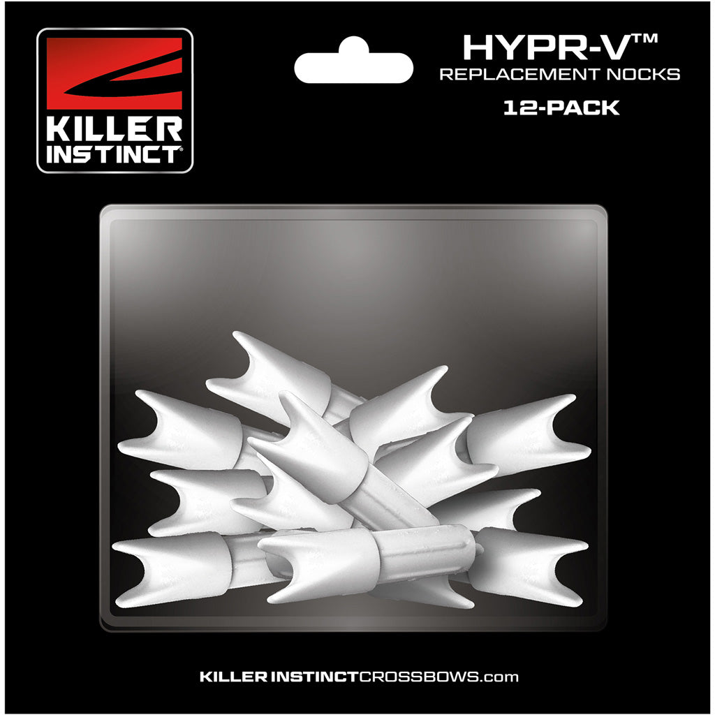Killer Instinct HYPR-V Crossbow Nocks White Pack of 12