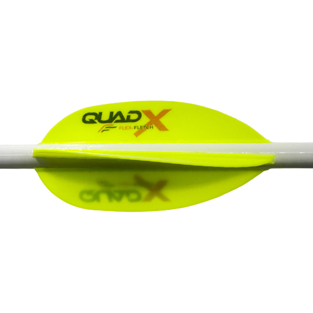 Flex Fletch Quad X Parabolic Arrow Vanes Flo Yellow 50 pk.
