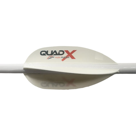 Flex Fletch Quad X Parabolic Arrow Vanes White 50 pk.