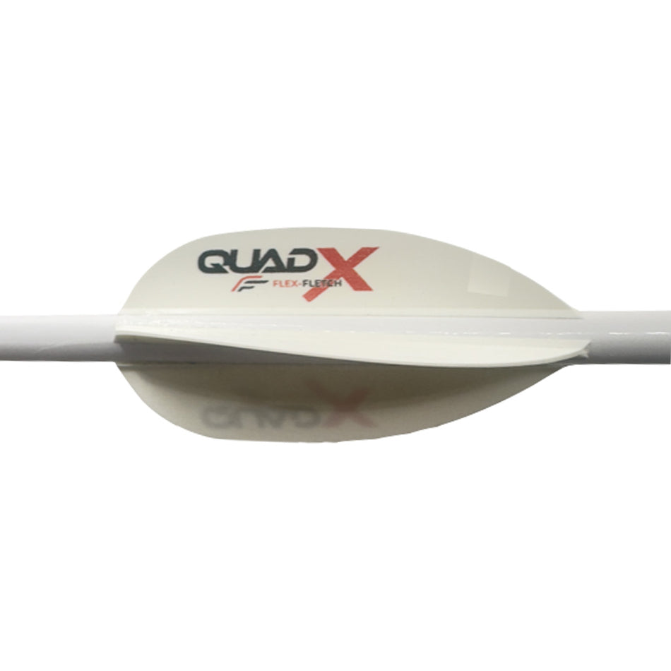 Flex Fletch Quad X Parabolic Arrow Vanes White 50 pk.