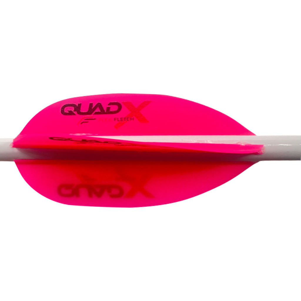 Flex Fletch Quad X Parabolic Arrow Vanes Flo Red 50 pk.