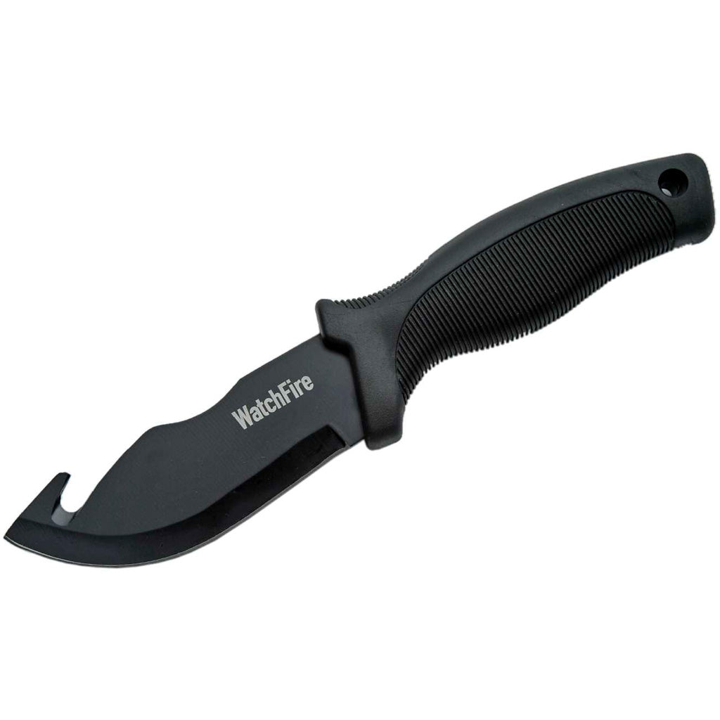 WatchFire Guthook Skinner Knife Black Blade Rubber Handle 9" Overall