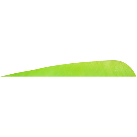 Gateway Chartreuse Parabolic Fletching Feathers 4 in. Right Wing 12 pk.