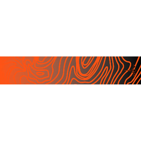 White Water Archery 15-Pack Topo Fade Arrow Wraps Orange 5 x 1.125 in.