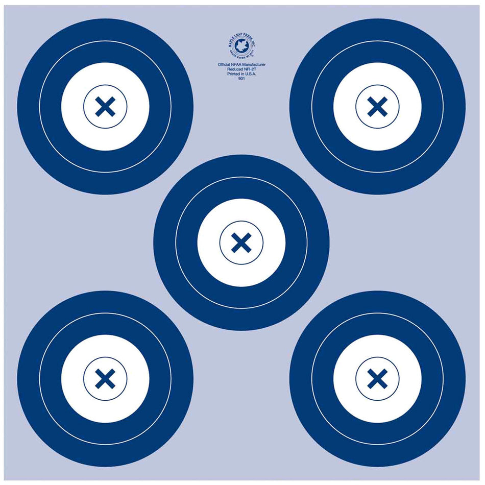 Maple Leaf Official NFAA 5-Spot Indoor Archery Targets 25 pk.