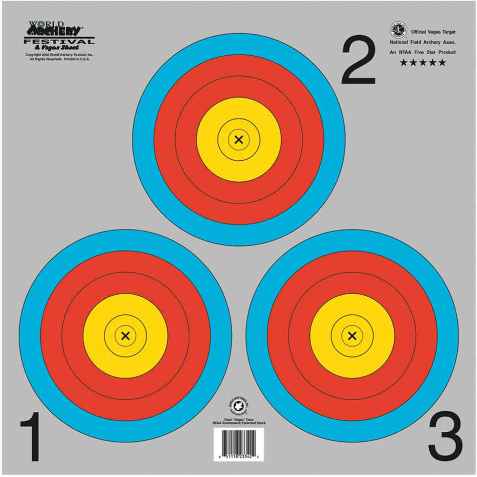 Maple Leaf Official WA Vegas 3-Spot Target Pack of 25