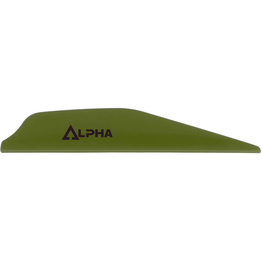 Bohning Alpha Vanes 100 pk. Olive Drab Low-Profile Arrow Vanes