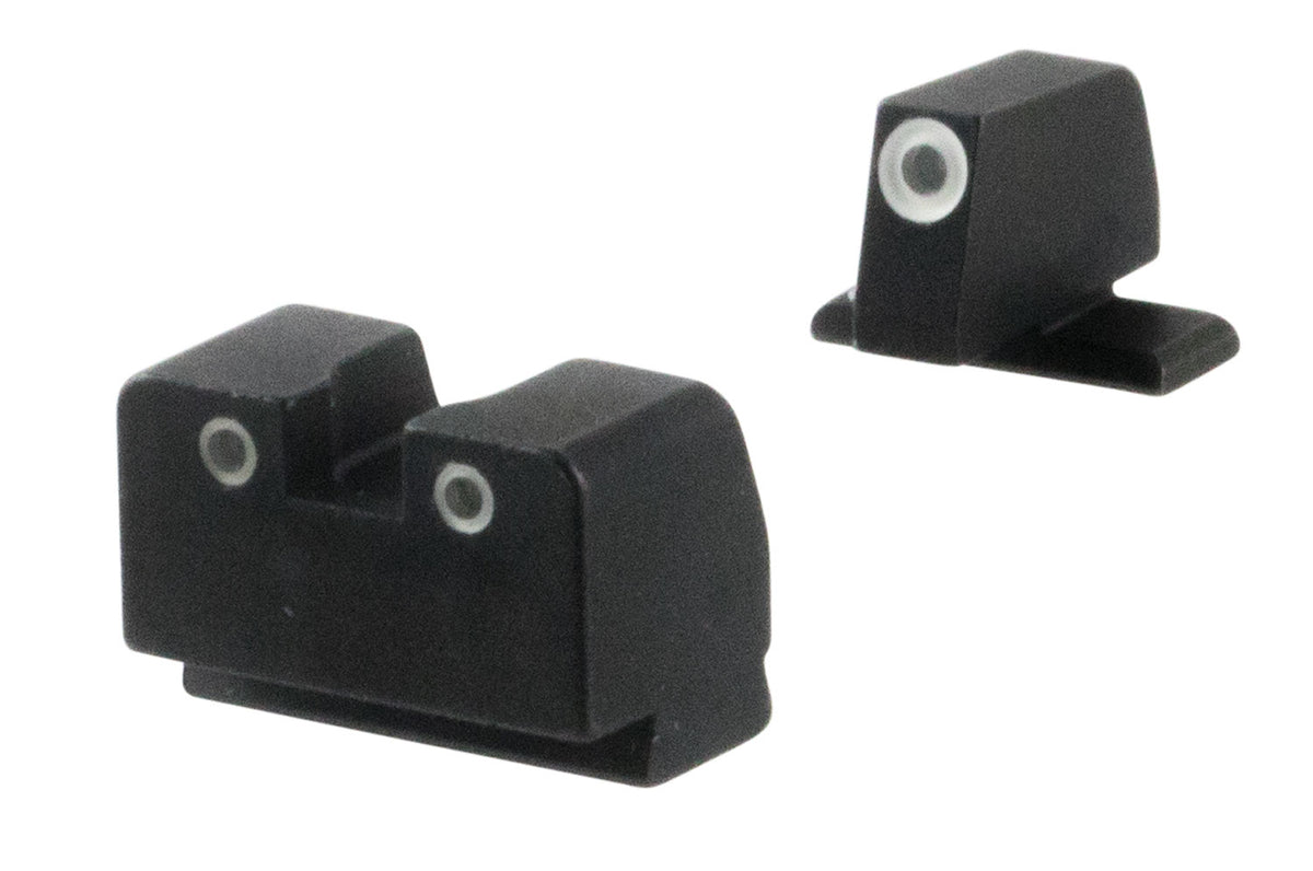 AmeriGlo SG181 Sig Sauer Tall Suppressor Optic Compatible Tritium Co-Witness Sight Set Green White Outline