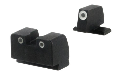 AmeriGlo SG181 Sig Sauer Tall Suppressor Optic Compatible Tritium Co-Witness Sight Set Green White Outline