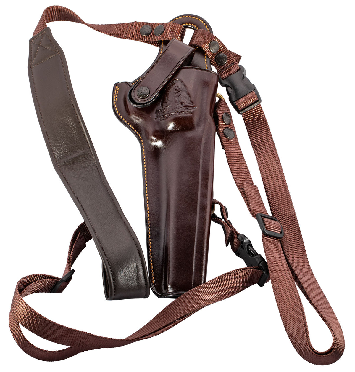 Galco KK130H Kodiak Shoulder/Torso Strap Chest Holster Havana Brown Leather Ruger Super Redhawk 7.5" Right Hand