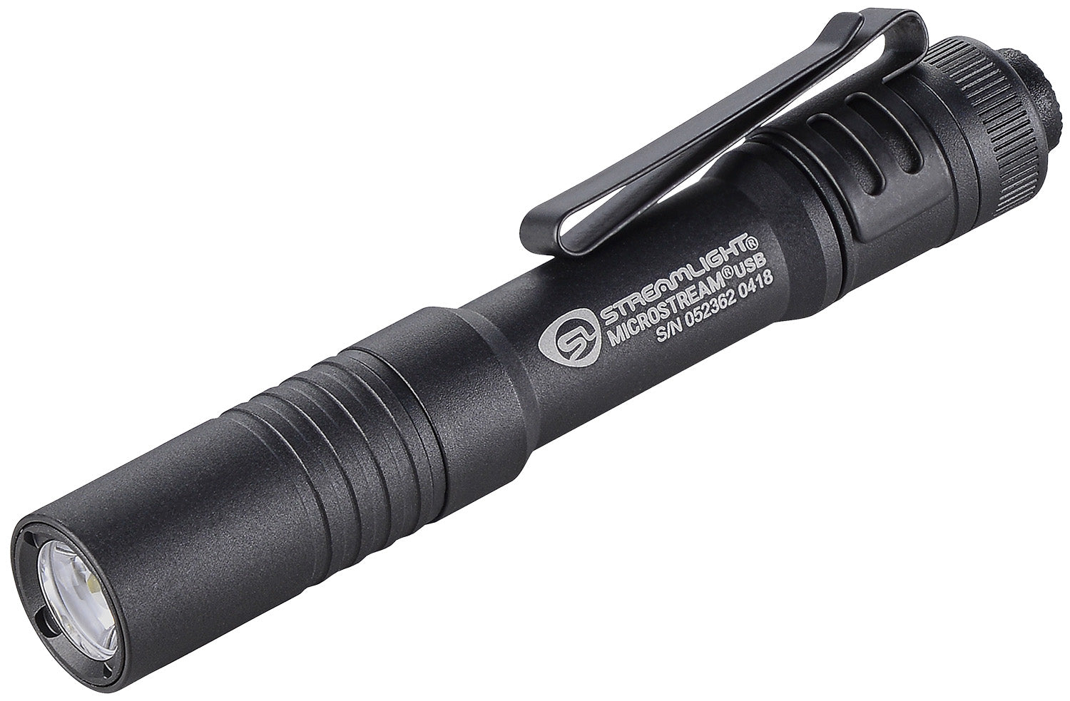 Streamlight 66601 MicroStream USB Black Compact Rechargeable Flashlight 250-Lumen White C4 LED