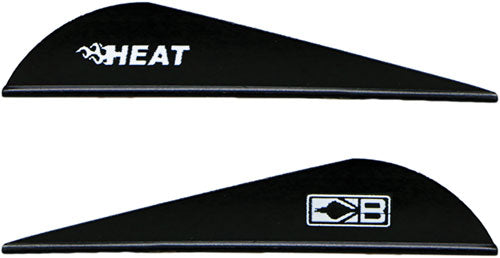 Bohning Heat Vane 2.5 Inch Solid Black Archery Vanes 36 Pack