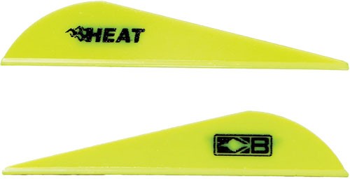 Bohning Heat Vane 2.5 Inch Neon Yellow Archery Vanes 36 Pack