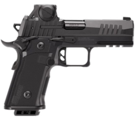 Sig Sauer 211CA9GT4RXSL P211 GT4 w/Optic Carry 9mm Luger 21+1 4.20" Black Barrel, Black Nitron Stainless Steel Serrated w/Optic Slide & Stainless Steel Frame w/Beavertail & Picatinny Rail, G10 Grip Pa