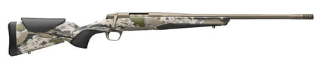 Browning 0360102006 X-Bolt 2 Special SPR Full Size 22 Creedmoor 4+1 18" Smoked Bronze Cerakote Fluted Threaded Barrel, Steel Drilled & Tapped Receiver, Ovix Camo w/Black Overmold Adj Vari-Tech Synthet