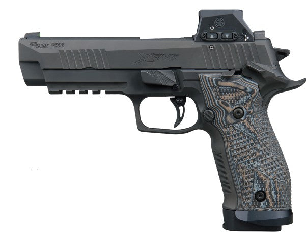 Sig Sauer 226X59XTMSAORXSL P226 XFive Extreme 9mm Luger 20+1 5" Bull Barrel, Black Nitron Stainless Steel Serrated w/Optic Slide, Black Nitron Stainless Steel Frame w/Beavertail & Picatinny Rail, Cust