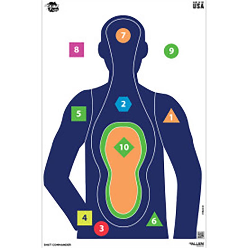 Allen Company EZ Aim Fun Shot Commander Silhouette Target 23"x35" (3-Pack)