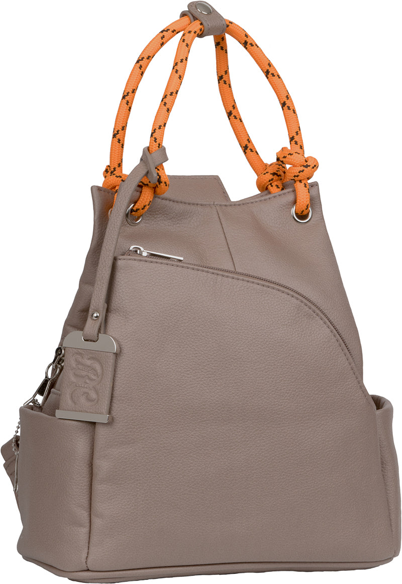 Bulldog Gun Cases Concealed Carry Leather Hobo Backpack Khaki/Orange
