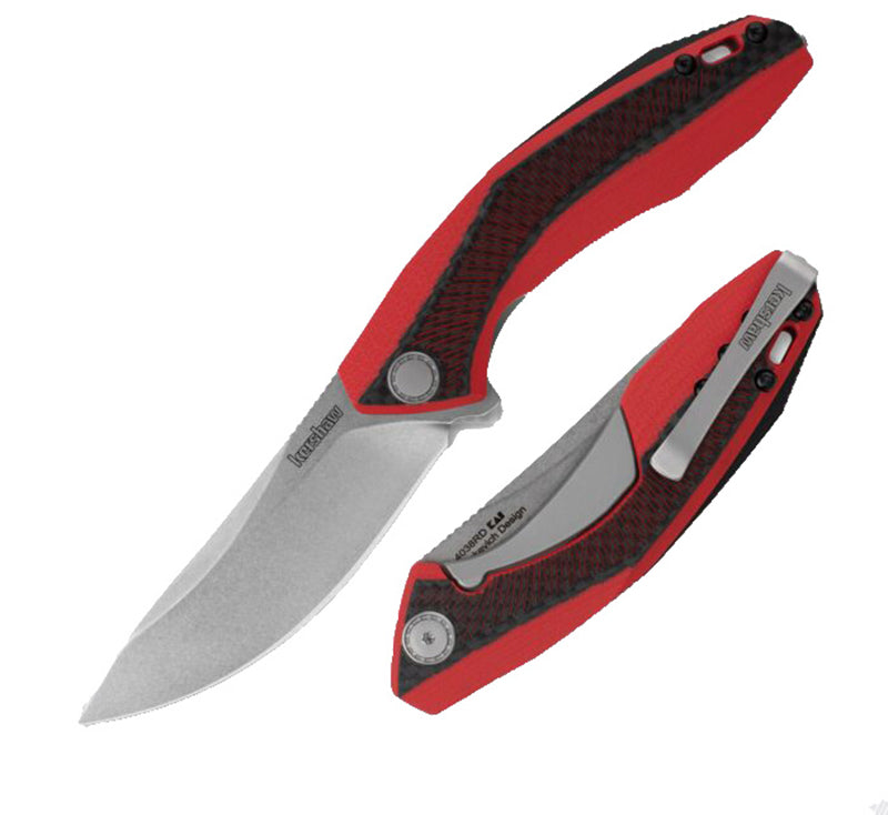 Kershaw 4038RD Tumbler Folding Knife Red Handle Stainless Steel