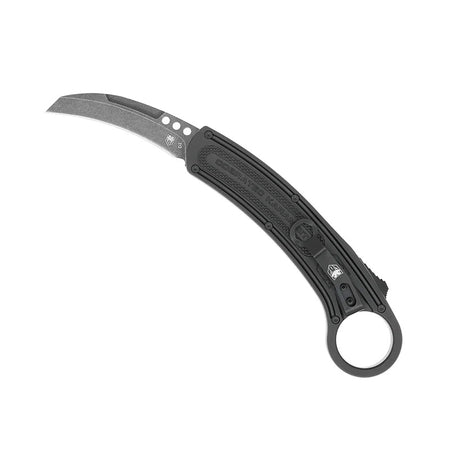 CobraTec Right Hand Karambit Black D2 Steel OTF Auto Knife