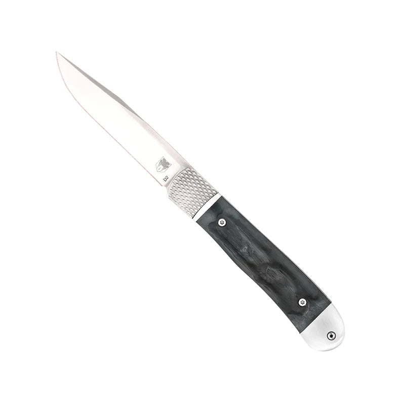 CobraTec Black Trapper Automatic Folding Knife 3.125 Inch D2 Bone