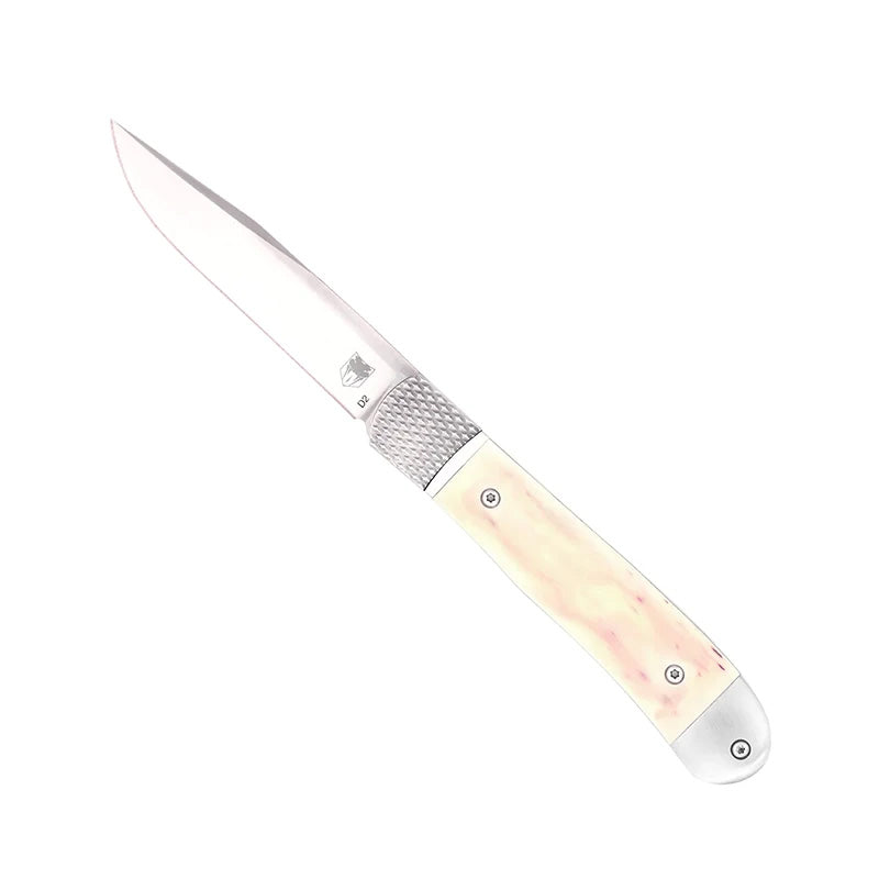 CobraTec Hidden Release Trapper White Bone Handle Auto Knife