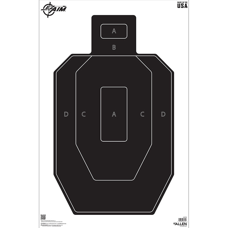 Allen Company EZ Aim IPSC Silhouette Shooting Target 23"x35" (50-Pack)