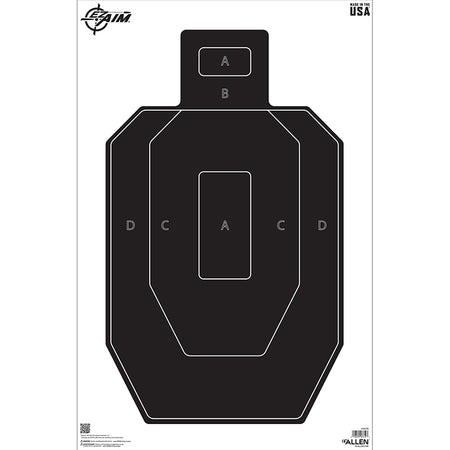 Allen Company EZ Aim IPSC Silhouette Shooting Target 23"x35" (50-Pack)