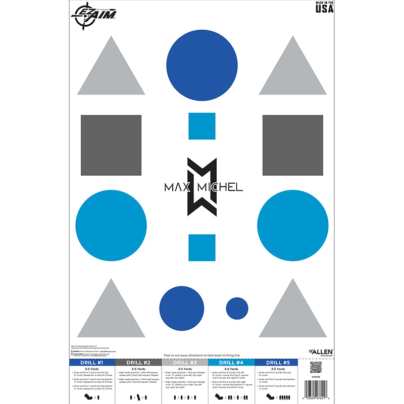 Allen Company EZ Aim Max Michel Course of Fire A-2 Target (50-Pack)