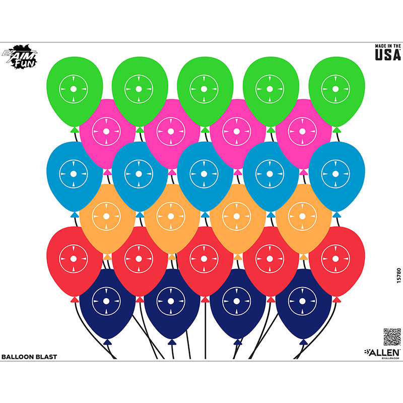 Allen Company EZ Aim Balloon Blast Shooting Target 24"x19" (4-Pack)
