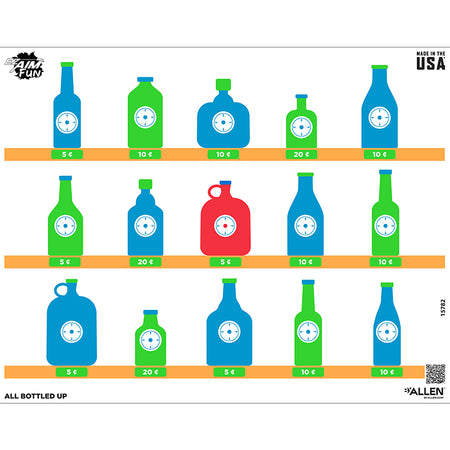 Allen Company EZ Aim All Bottled Up Shooting Target 24"x19" (4-Pack)