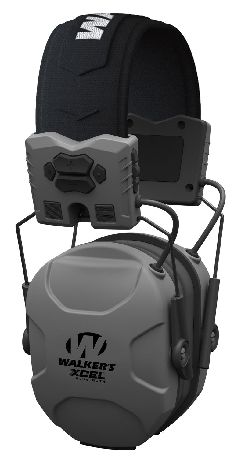 Walker's GWPXSEMBT XCEL 500BT Bluetooth Electronic Hearing Muff 26 dB Over-the-Head Gray/Black Polymer