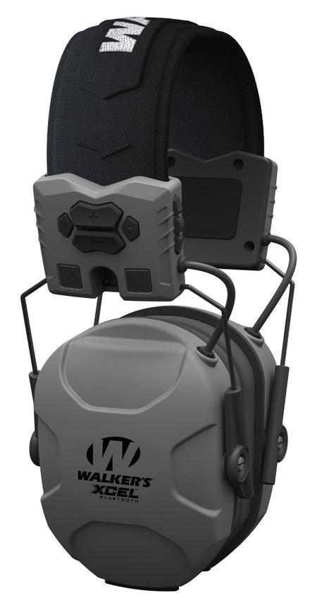Walker's GWPXSEMBT XCEL 500BT Bluetooth Electronic Hearing Muff 26 dB Over-the-Head Gray/Black Polymer
