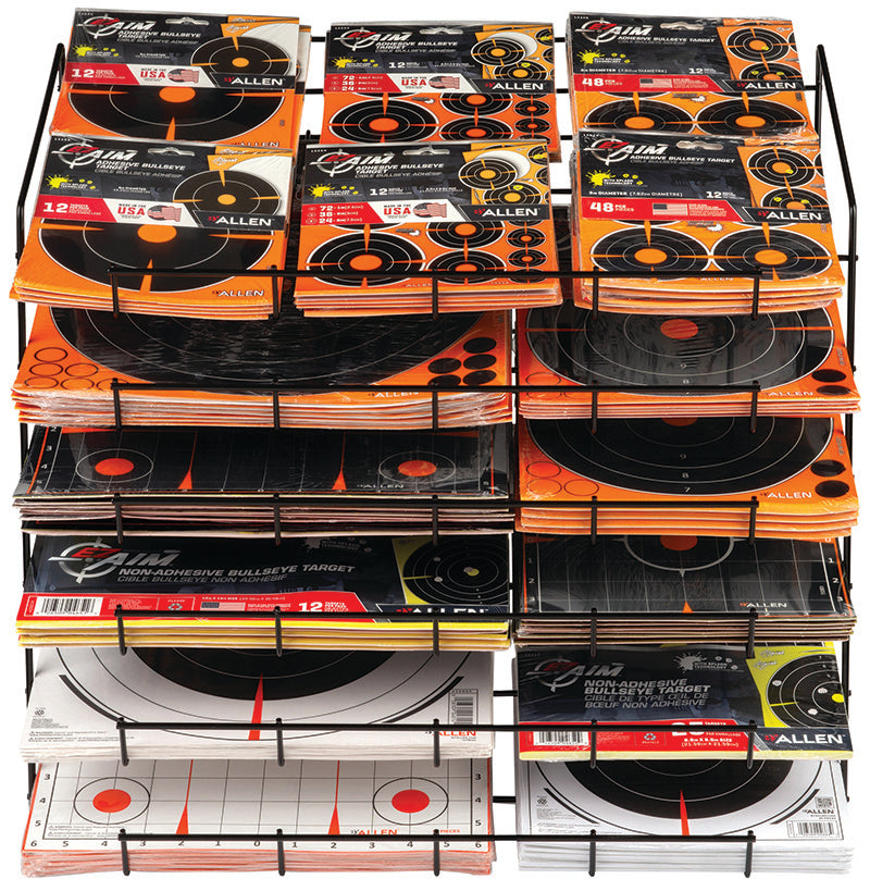 Allen Company EZ Aim Top 13 Paper Target Shelf Display Kit (156-Piece)