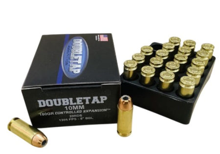 DoubleTap 10mm Auto Controlled Expansion 180 grain Jacketed Hollow Point ammunition