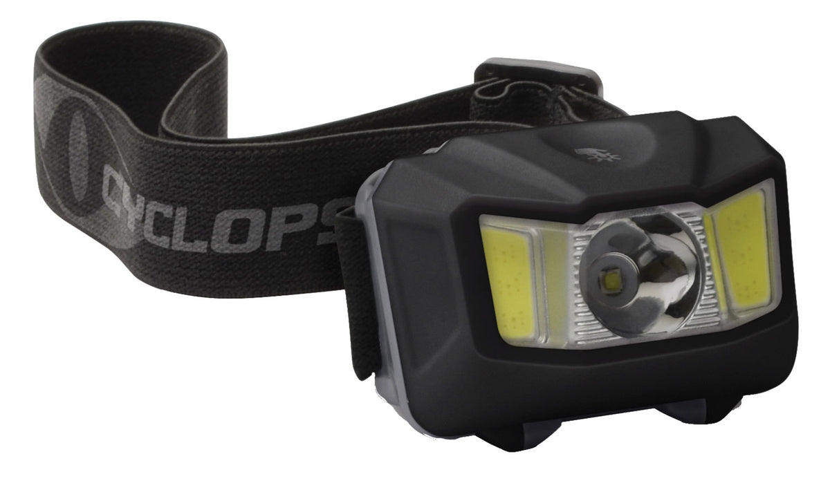 Cyclops CYCHL250 Hero 250 Lumen White and 25 Lumen Green COB LED Headlamp Black Silent On Off