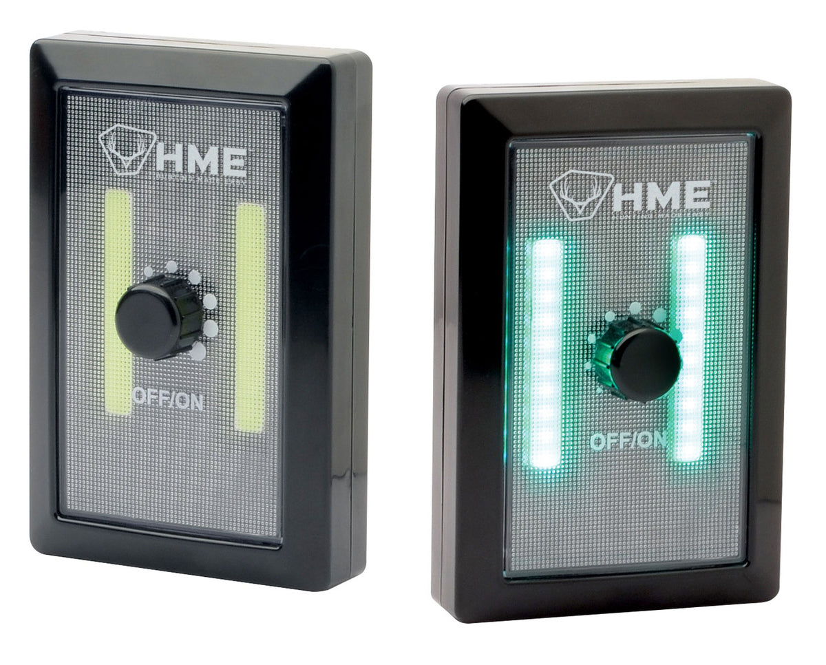 HME COBGWS 200-Lumen COB LED Wall Switch Light for Hunting Blinds Cabins Green LED Black