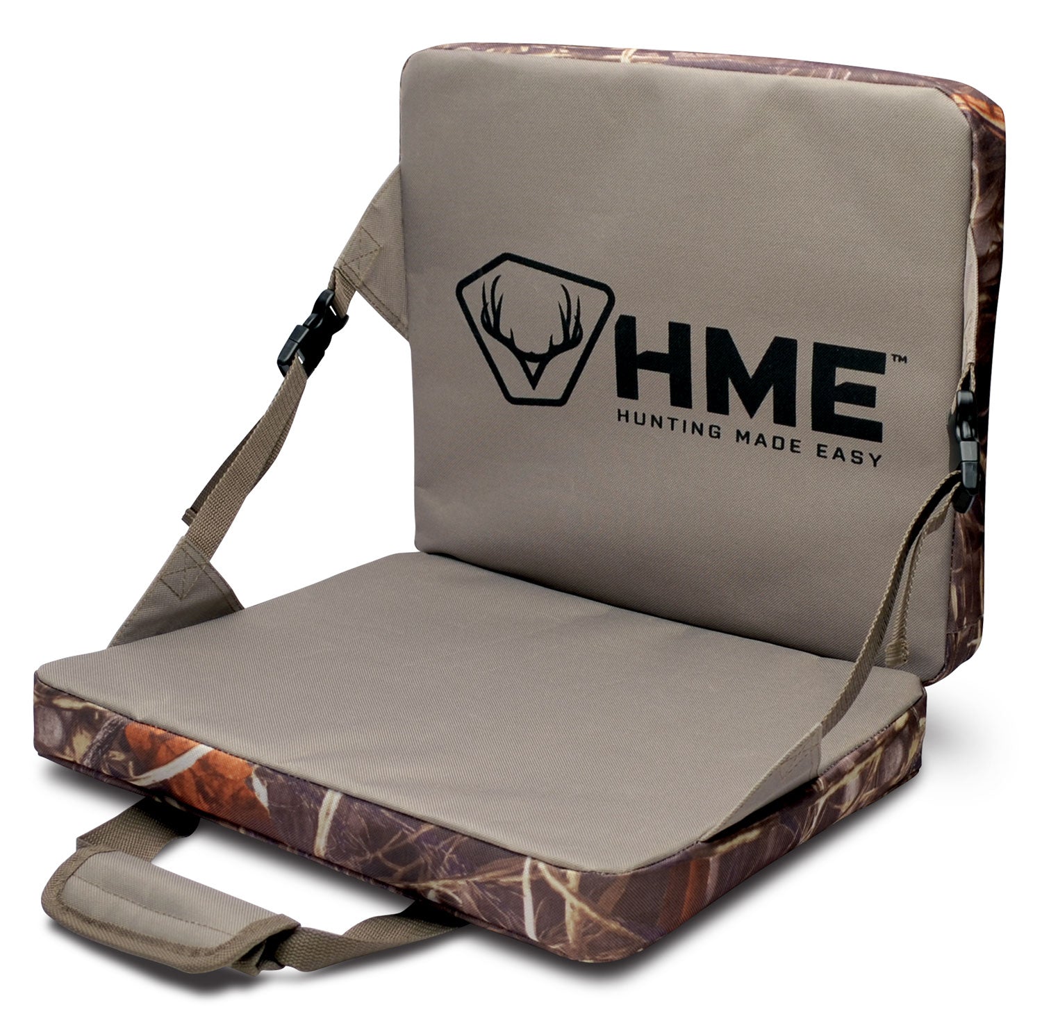 HME Weather Resistant Folding Hunting Seat Cushion Camo Foam