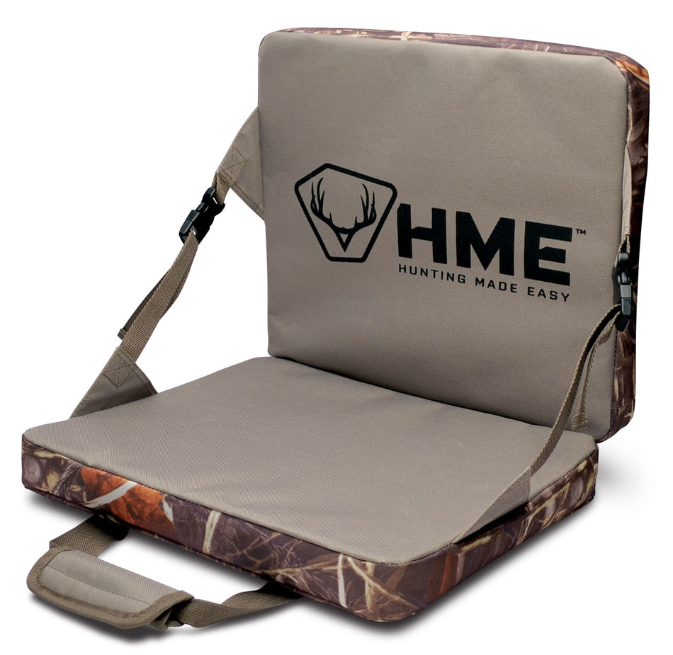 HME Weather Resistant Folding Hunting Seat Cushion Camo Foam