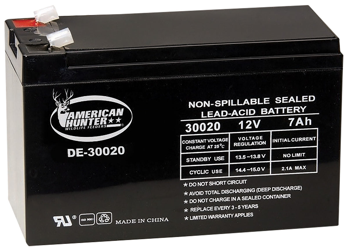 American Hunter DE30020 Rechargeable 12 Volt 7AMP HR Battery Black