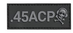 G-Code Tactical .45 ACP Velcro ID Caliber Patch Grey/Black