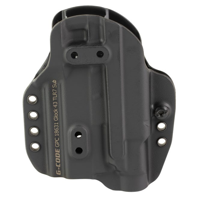 G-Code Prime Carry Holster Glock 43 MOS TLR7 Sub Light Black